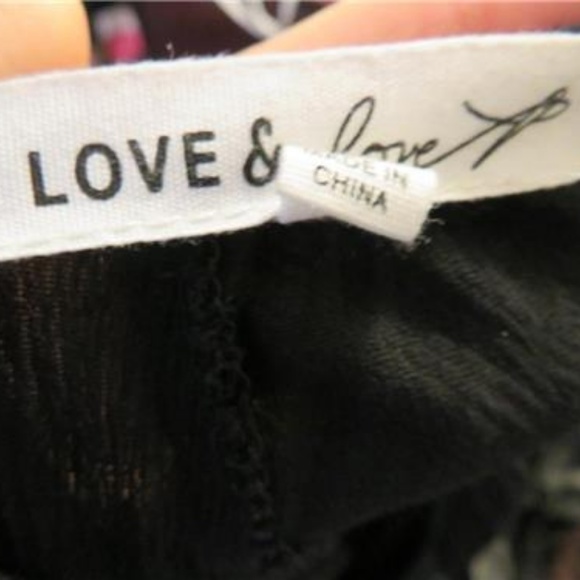 LOVE & LOVE BLACK BOHEMIAN TOP W/BACK TIE S - Picture 5 of 5